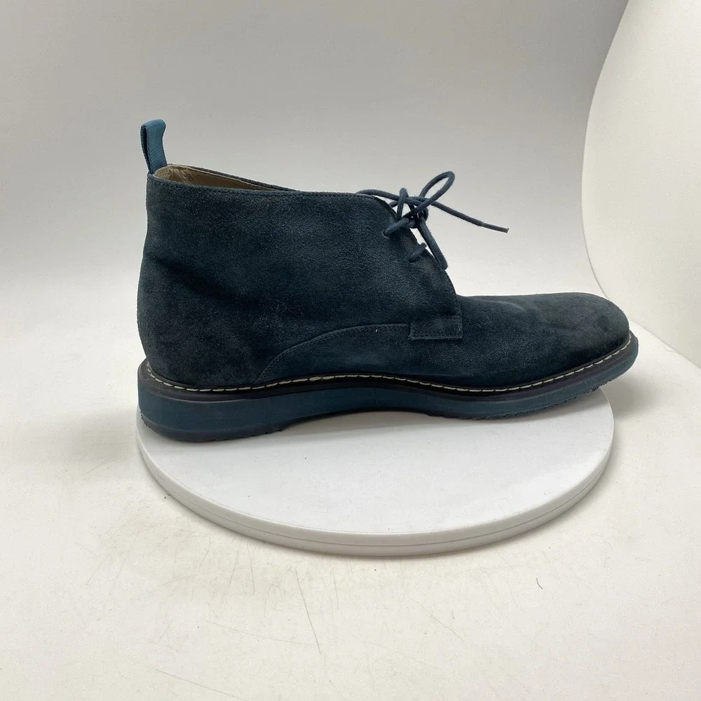 Clarks Kenley Boots Mens 10.5 Navy‎ Blue Suede Chukka Ankle Comfort Casual